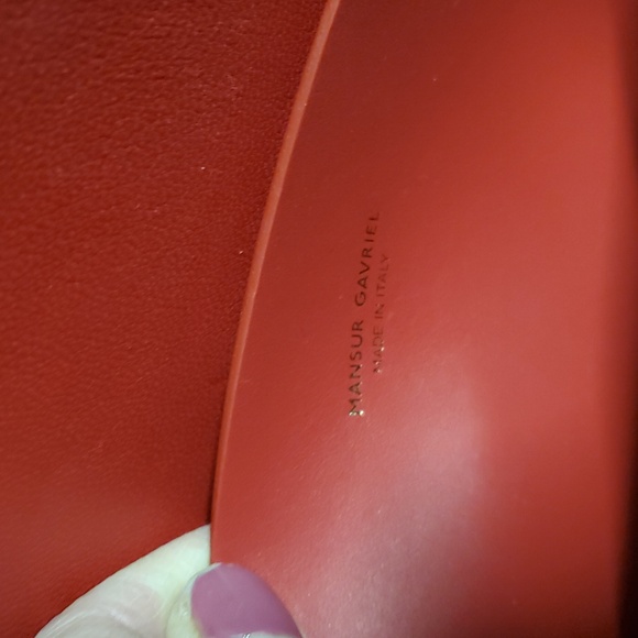 Nwt $995 Mansur Gavriel Triangle Calf Leather bag - Picture 13 of 16